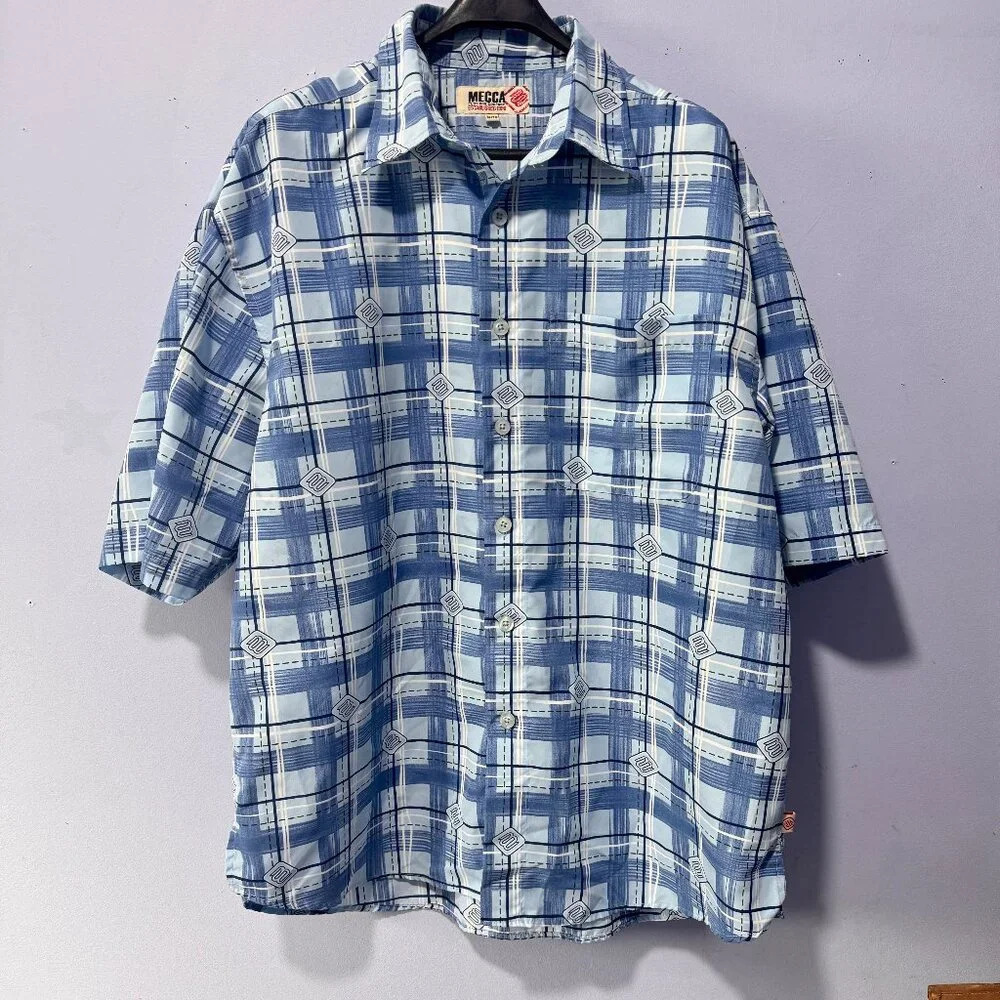 MECCA clothing brand‎ mens size  XL blue shirt
